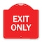 Signmission Designer Series Sign-Exit Only, Red & White Aluminum Architectural Sign, 18" H, 18" L, RW-1818-24034 A-DES-RW-1818-24034 - alternate 1